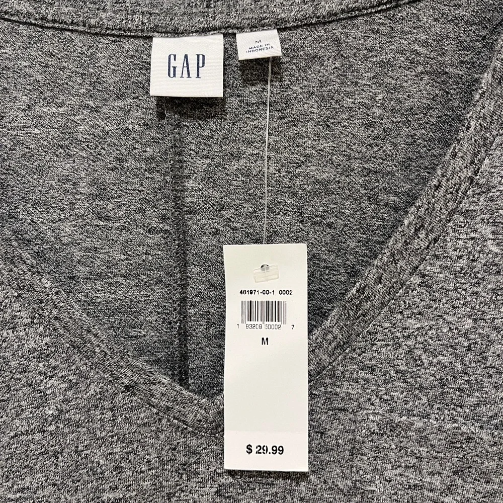 GAP Women's Charcoal T-shirt Dress - Picture 3 of 4